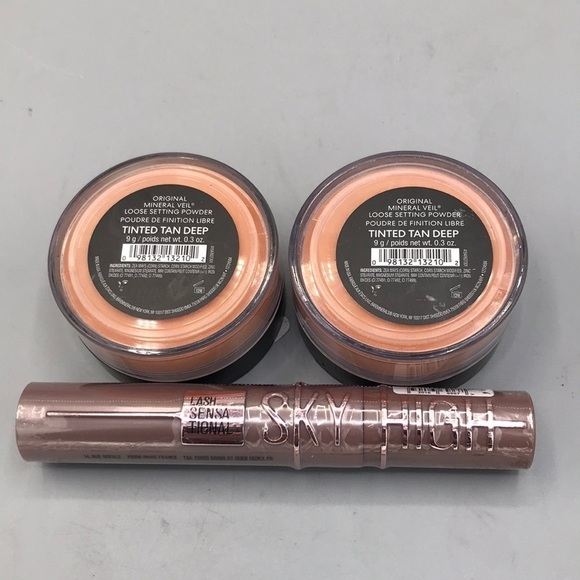 2 Bare Minerals Mineral Veil in Deep Tan with Bonus Mascara New/ Sealed